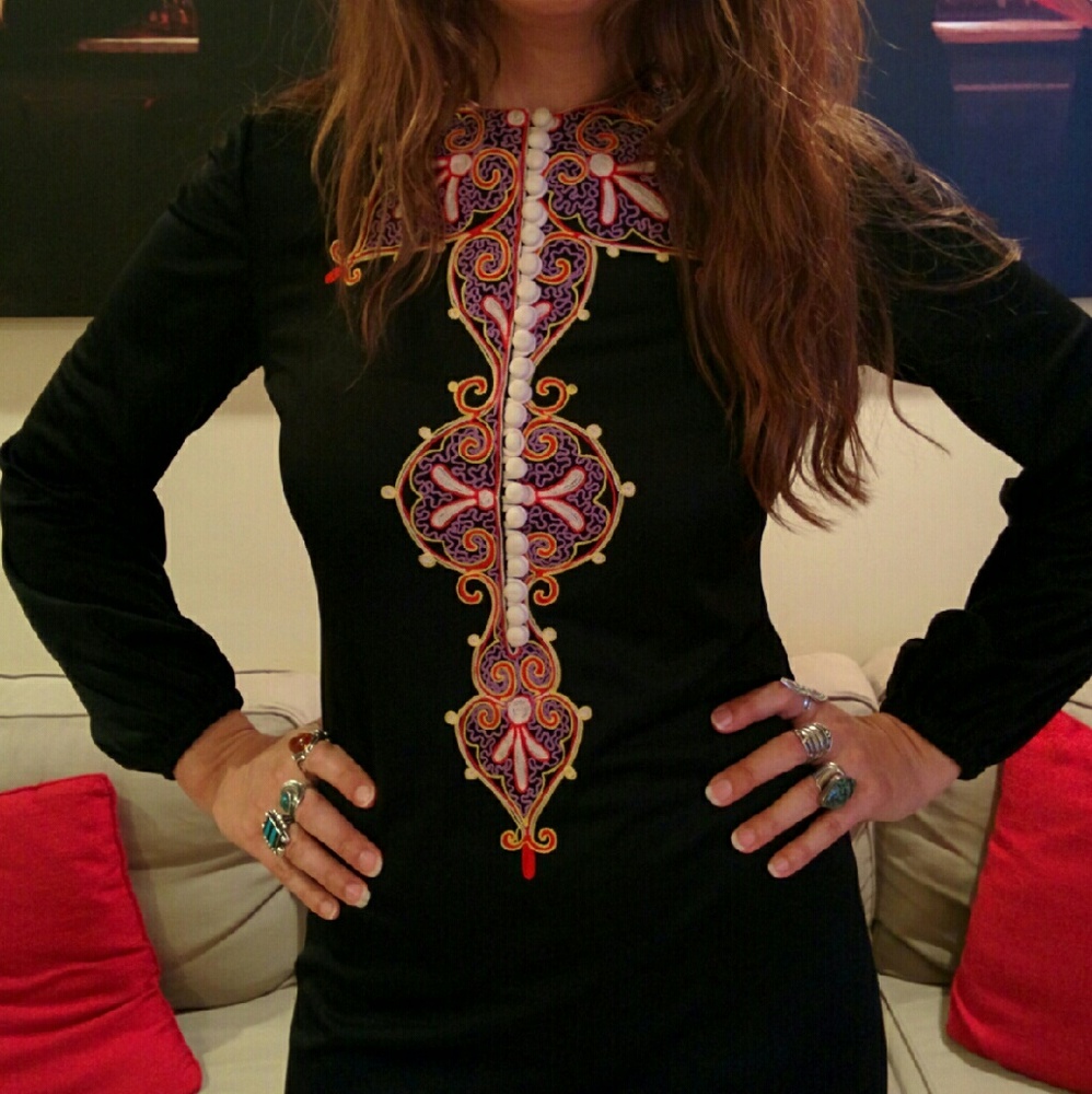 Vintage 70s opulent embroidered maxi